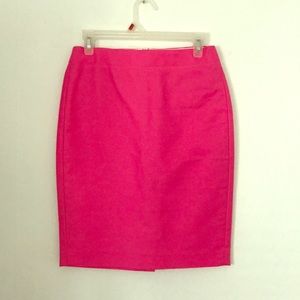 JCrew Hot Pink Cotton Pencil Skirt